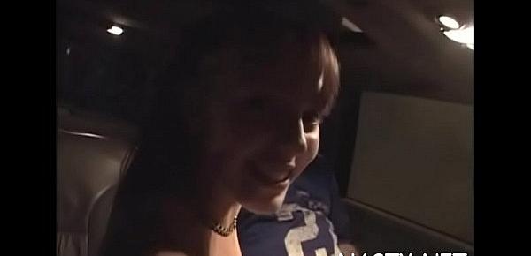 Nasty teen minx adores blowjobs